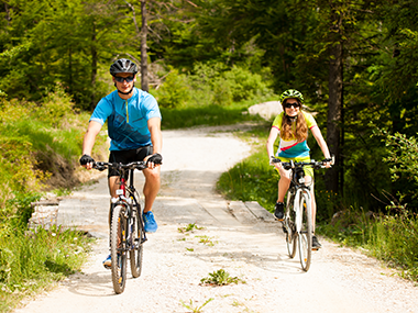 Radfahren und Wandern